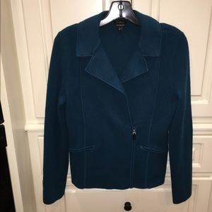 Talbots Pure Merino Wool Zip up sweater jacket